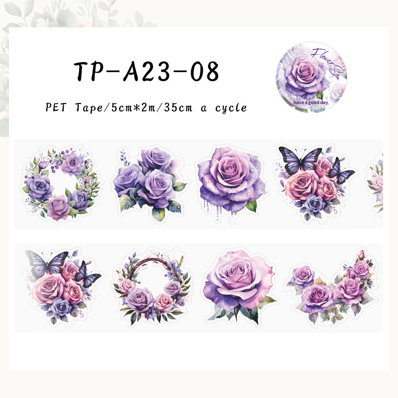 Meet the Sea of Flowers series Die Cutting PET Tape