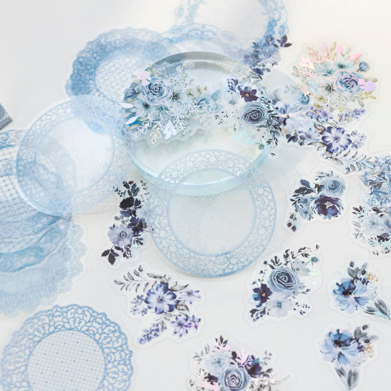 30PCS Lace flower series sticker