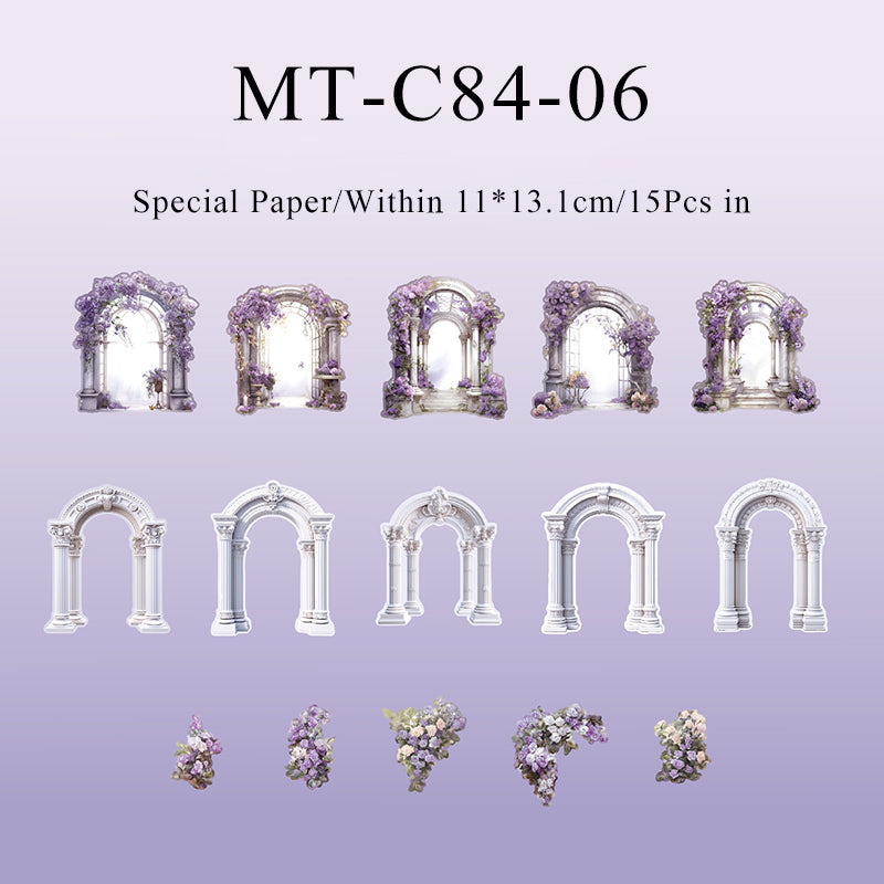 15PCS Secret Garden series material paper