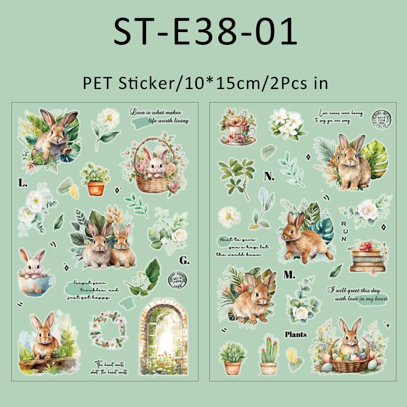 2PCS Pet Garden series sticker