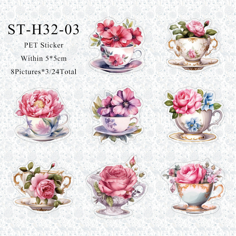 24PCS Years left fragrance series sticker