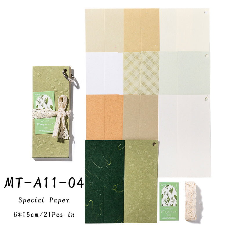 21PCS Leisurely life series material paper