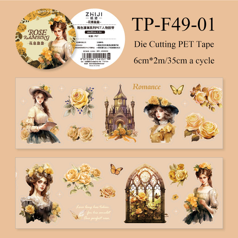 Rose color series Die Cutting PET Tape