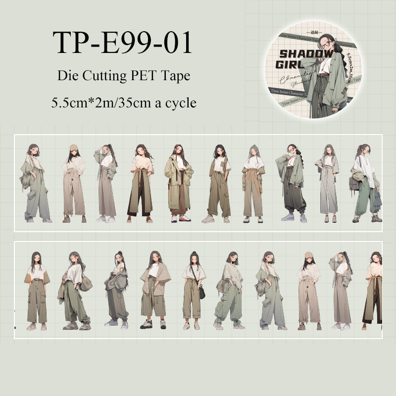 Time shallow language series Die Cutting PET Tape