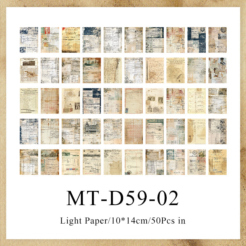 50PCS The Time Minstrels series material paper