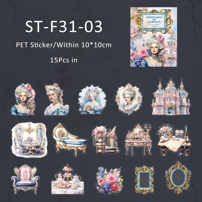 15PCS Impression Of Baroque series sticker