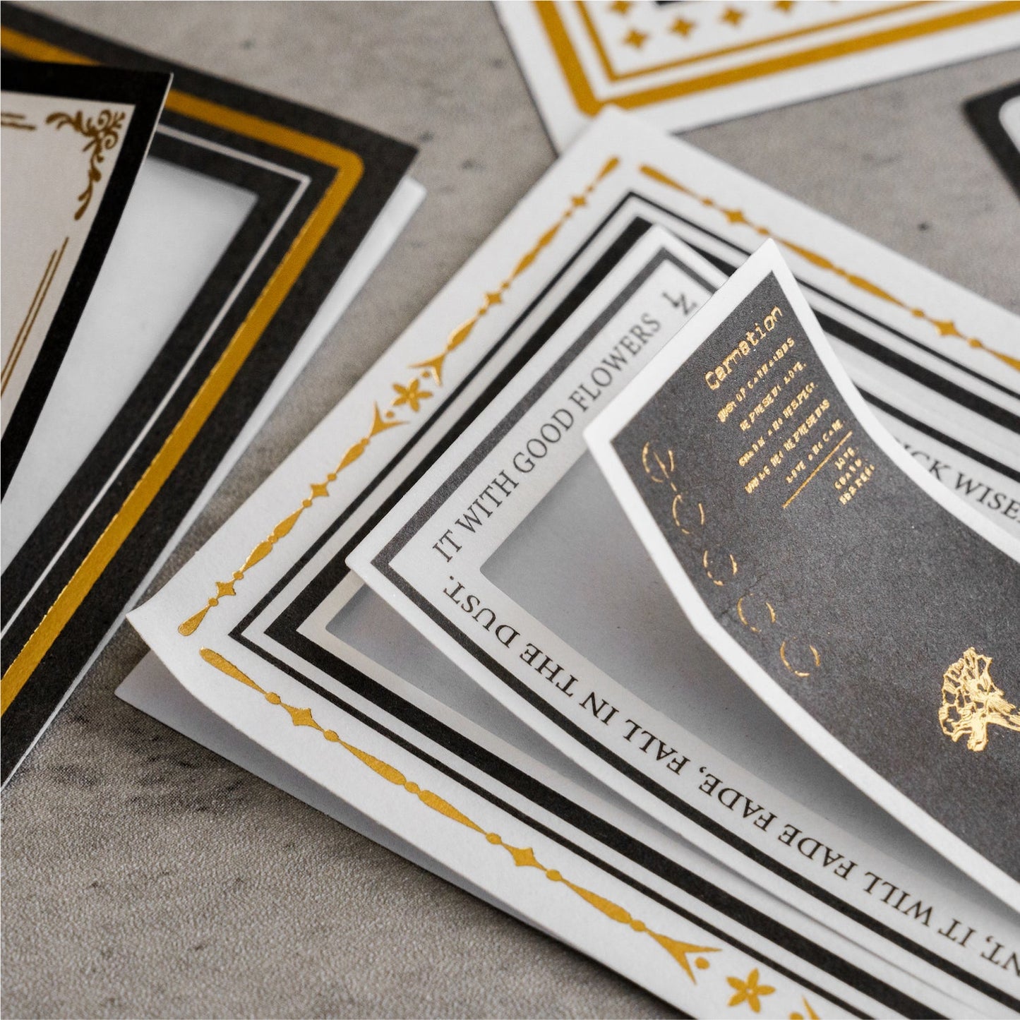 Embossed Gold Frame Sticker