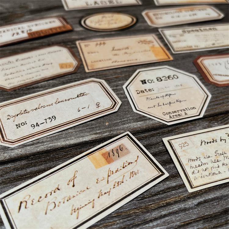 Vintage Plant Specimens Label Stickers