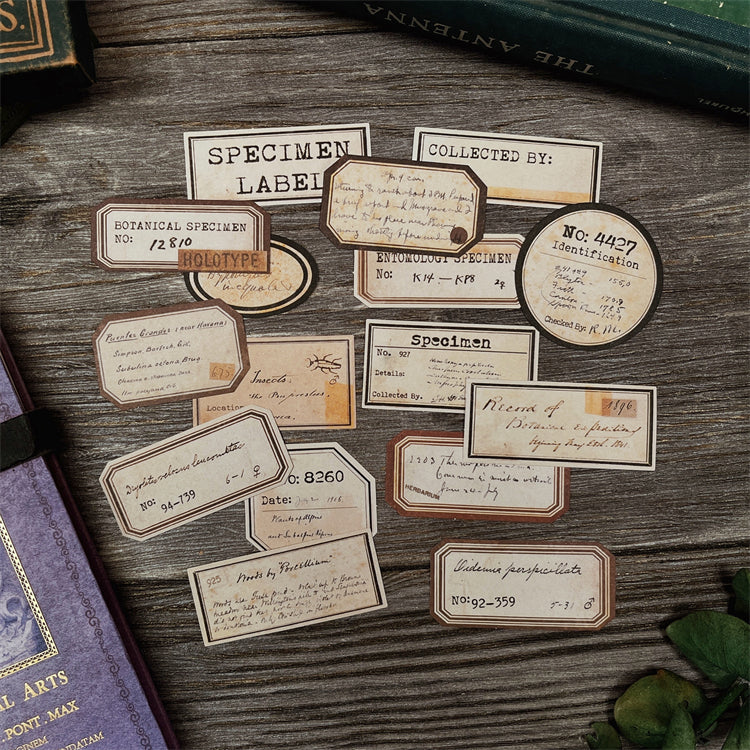 Vintage Plant Specimens Label Stickers