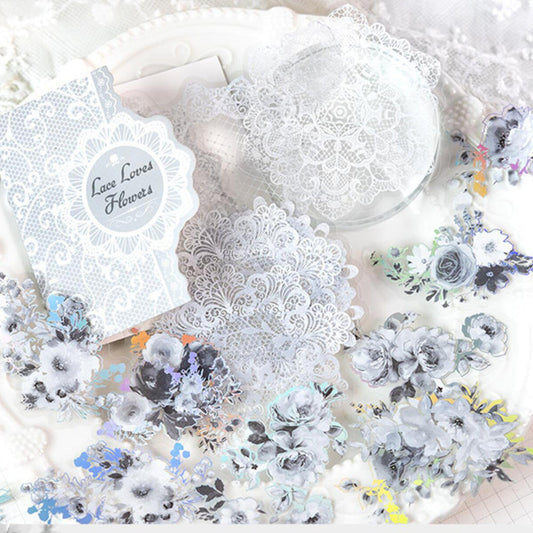 Lace Love Flower Sticker