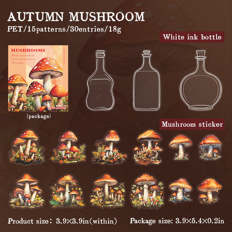 Mushroom and Bottle Sticker