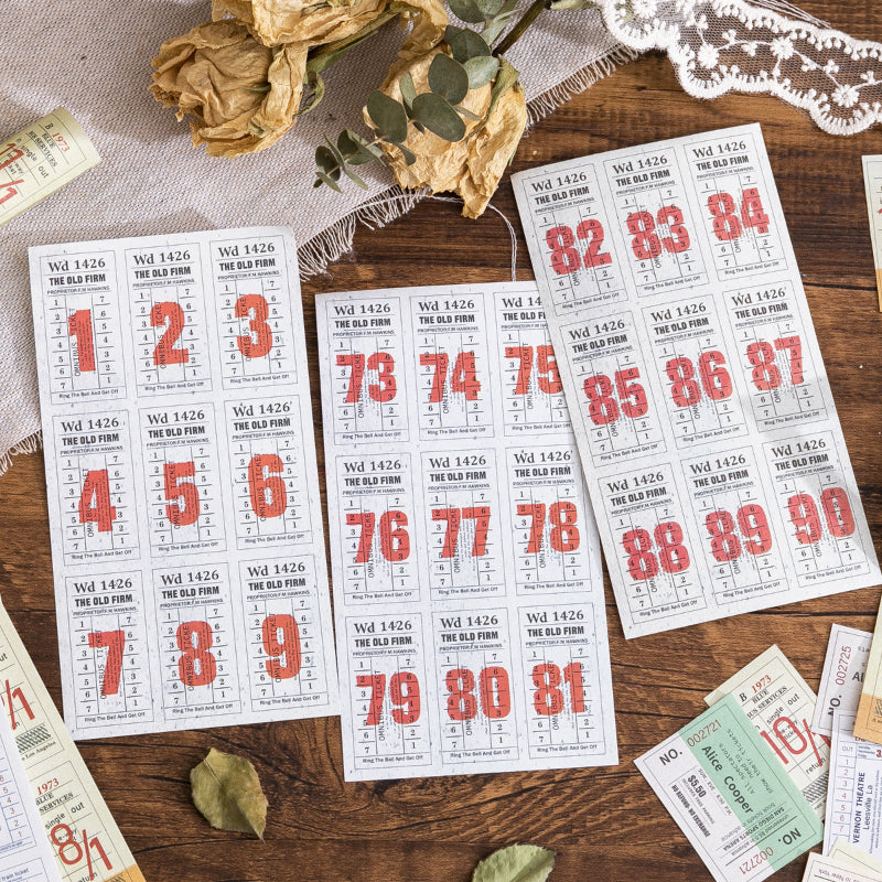 TANGSHI Old Time Ticket Papers 48PCS