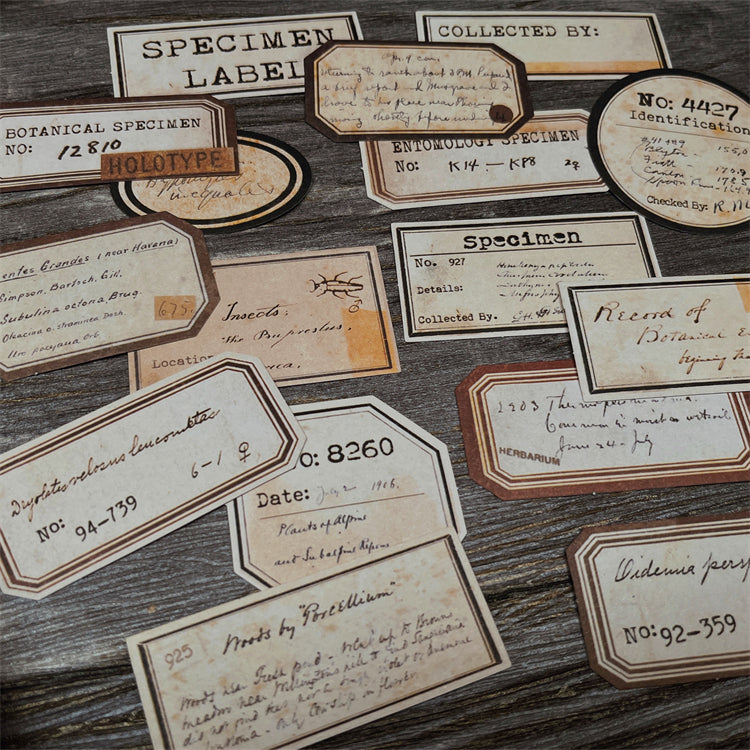 Vintage Plant Specimens Label Stickers