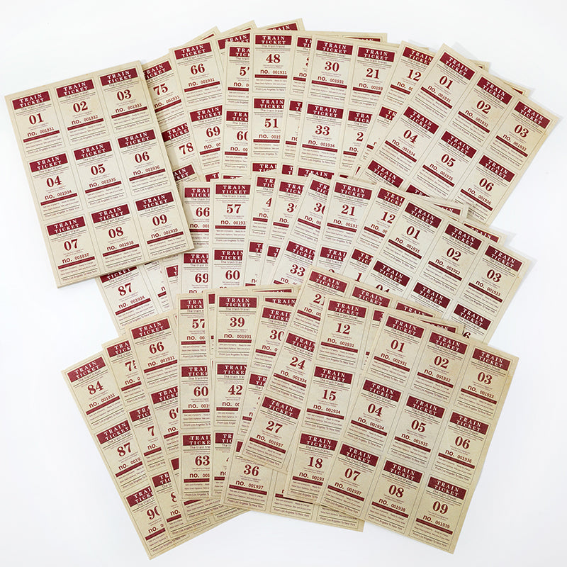 TANGSHI Old Time Ticket Papers 48PCS