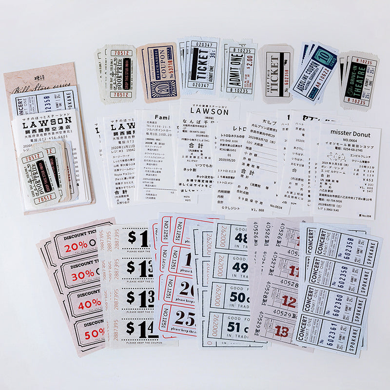 TANGSHI Ticket Hall Receipt Decorative Papers