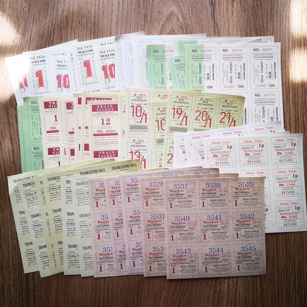 TANGSHI Old Time Ticket Papers 48PCS