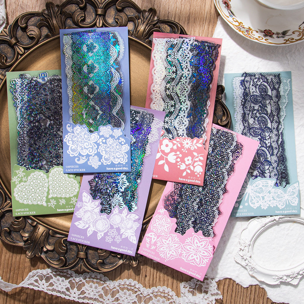 Transparent Lace Stickers