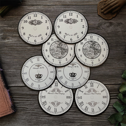 ZX Vintage Black and White Clock Paper