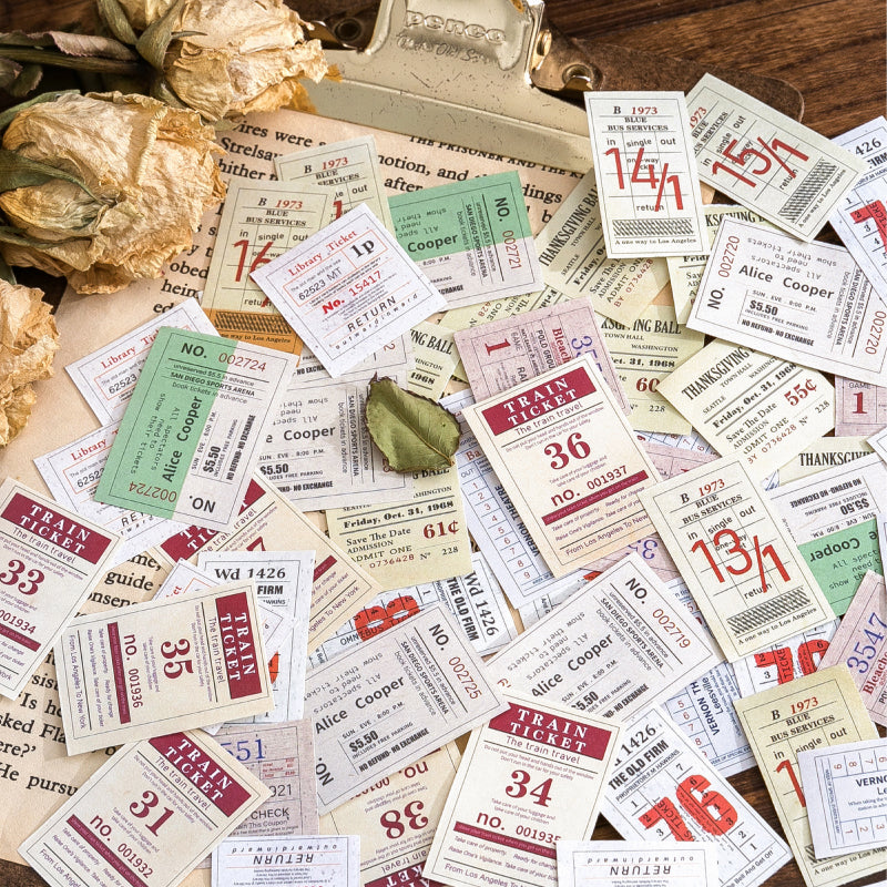 TANGSHI Old Time Ticket Papers 48PCS